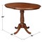 International Concepts Round 36 in Rd Top Pedestal Table, 12 in Leaf, 34.9 inH, Adjustable Height, Espresso, 36 in W, 48 in L K581-36RXT-6B - alternate 7